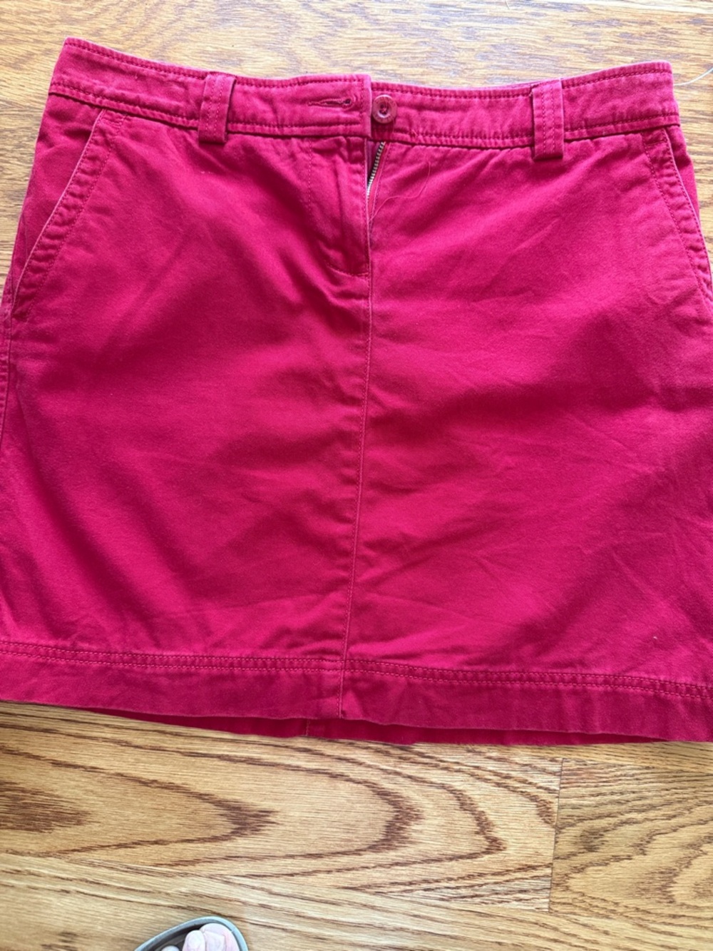 L.L.Bean Red Cotton Skirt
